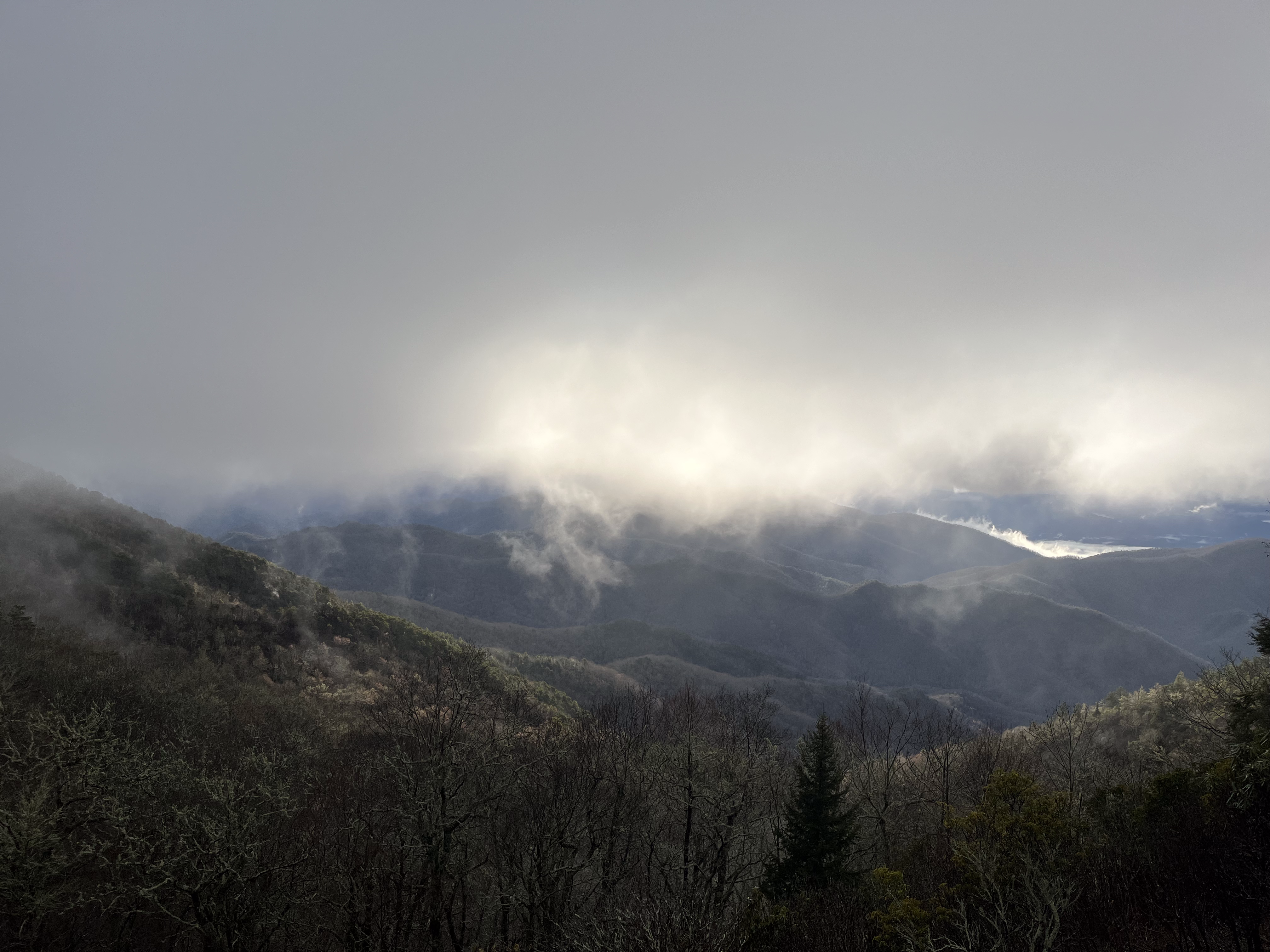 Sunrise at Green Knob above the Blue Ridge Parkway